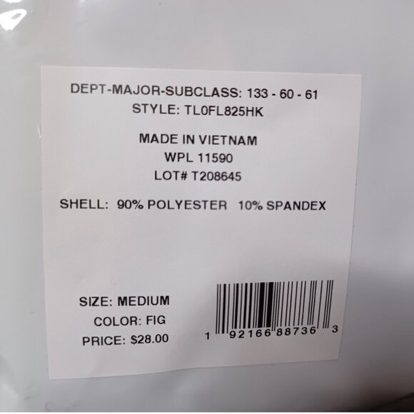 Heat Keep Women's Long Sleeve Mock Neck Fig Size Medium - Picture 6 of 6